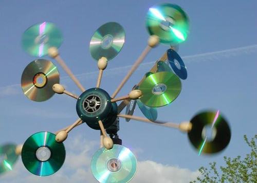 Rotacijski kotač od diskova za plašenje ptica